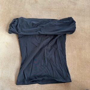Reformation Black Off-Shoulder Top